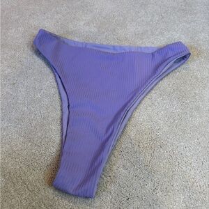 Thalassa Purple Ribbed High Rise Swim Bottoms Size M